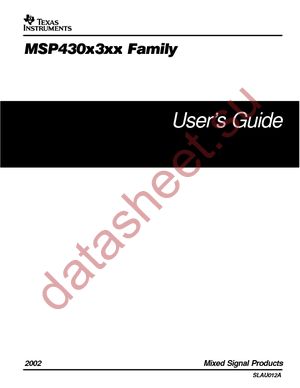 MSP430P315CY datasheet  